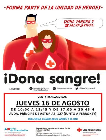 Campaña de donación de sangre de Cruz Roja