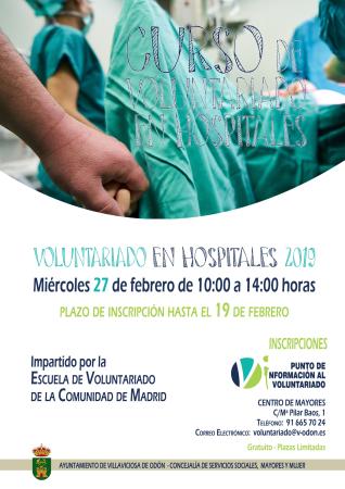 Curso de voluntariado en hospitales